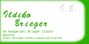 ildiko brieger business card