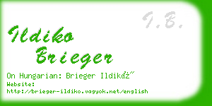ildiko brieger business card